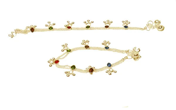 (Pack_Of_2)_Indian_Traditional_Ethnic_Fashion_Foot_Jewellery_Artificial_Alloy_Anklet